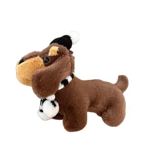 Свитер для таксы с аксессуарами - очки Polarized, колье и плюшевый брелок с куклой-ключницей, высота 15 см Jinnew, Scarf Dog