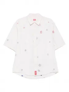 Вышитая рубашка с короткими рукавами X Futura 2000 KENZO, нейтральный