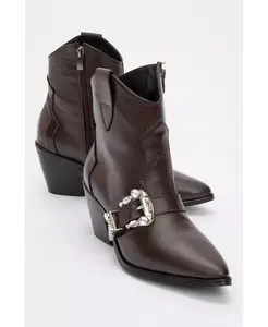 Любые кожаные ботинки с пряжкой (женские) Forever & Always Shoes, коричневый