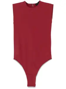 Боди с тисненым логотипом Mugler, красный