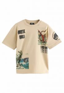 Футболка с принтом REGULAR FIT Next, бежевый