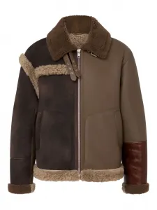 Куртка с меховой отделкой Moschino, коричневый