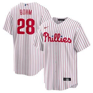 Мужская белая реплика джерси alec bohm philadelphia phillies Nike
