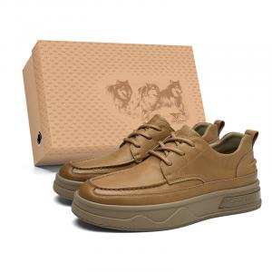 SEPTWOLVES Бокс кэжуал обувь мужская - желто-коричневая (стандартный размер кожаной обуви), цвет Yellow Brown (Standard Leather Shoe Size)