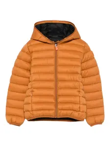 Стеганая куртка с капюшоном Save The Duck Kids, оранжевый