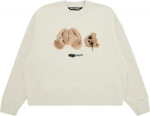 Толстовка Palm Angels Spray Bear Crewneck 'Grey/Brown', серый