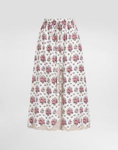 Миди-юбка с принтом в виде маленьких цветочных букетов DOLCE & GABBANA, мультиколор