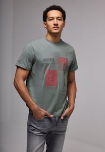 Футболка с принтом Street One MEN, неоновый зеленый