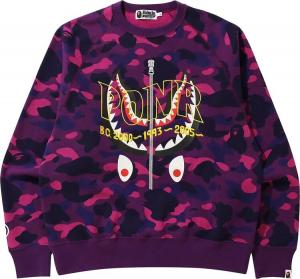 Толстовка BAPE Color Camo Shark Crewneck 'Purple', фиолетовый