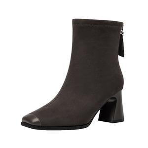 GUDIANFENGDU Женские ботильоны хаки без подкладки, цвет Khaki (Unlined)