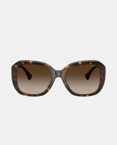 Женские квадратные ацетатные солнцезащитные очки с серыми градиентными линзами Ralph by Ralph Lauren, коричневый