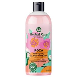 Ароматный гель для душа Herbal Care Rose со спирулиной 500 мл F Assorted
