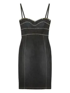 Джинсовое платье с отделкой Versace, синий