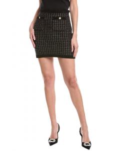 Сандеро юбка из твидой шерстяной смеси Sandro, черный