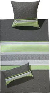 Постельное белье серое 1x 155x220 см + 1x 80x80 см REDBEST