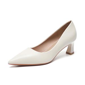 JIUXINGDAO Женские туфли на платформе с массивным каблуком экрю, цвет Ecru