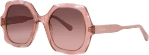 Солнцезащитные очки Chloe CH0226S 003 женские, коричнево-розово-медного цвета, квадратная форма, 53 мм, BROWN