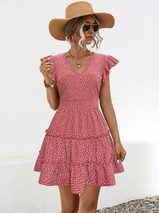 Короткое платье Ariel Tesoro, красно-белый