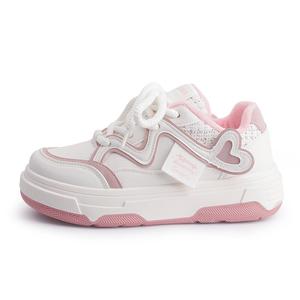 Кеды, скейтборд обувь женская низкая Catlv1=Shoes, бежевый/розовый