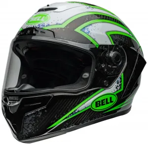 Шлем Bell Race Star DLX Flex Xenon Bell Helmets, черный/салатовый