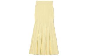 Рибленый миди-юбка Self-portrait, желтый