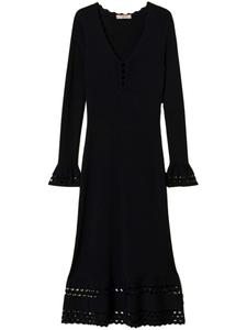 TWINSET платье миди с фестонами, черный