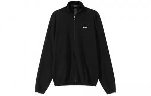 Джемпер с логотипом и высоким воротником HUGO BOSS, черный