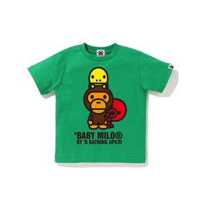 Детская футболка с коротким рукавом A BATHING APE, оранжевая ORX