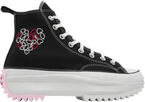 Кроссовки Converse Run Star Hike High Valentines With Love, черный