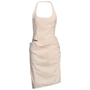 Платье Jacquemus Midi, бежевато-кремовый