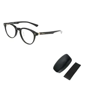 Ferragamo Оправы для очков круглые унисекс черные, 001