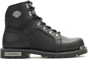 Мужские повседневные ботинки Harley-Davidson Edgefield с круглым носком и шнуровкой, черные, на щиколотку
