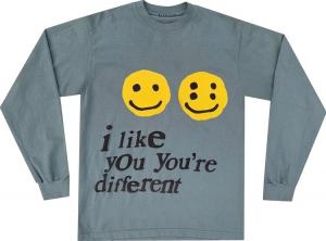 Лонгслив Cactus Plant Flea Market I Like You You're Different Long-Sleeve Tee 'Grey', серый