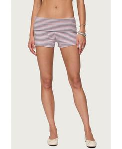 Женские полосатые шорты Kodi с отворотом Edikted, Pink