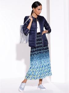 Юбка в складку с принтом темно-синего и светло-голубого цветов creation L