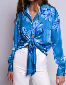 Топ Робби с синими нарисованными цветами Hutch