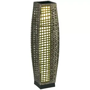 Напольный светильник с автоматическим включением/выключением, светодиодный садовый фонарь на солнечной батарее, Outsunny, gray