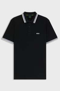 Футболка Boss Paddy Polo Shirt In Cotton Pique, черный