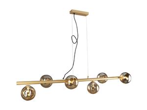 Светодиодный подвесной светильник MeineWunschleuchte Bubble Messing Amberglas, латунь