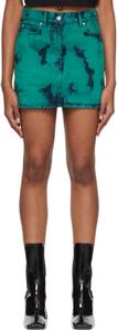Эксклюзивная зеленая мини-юбка с принтом тай-дай SSENSE MSGM