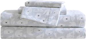 Eddie Bauer - Фланелевые простыни размера Queen Size, хлопок, невероятно мягкие на ощупь для комфорта - комплект постельного белья с соответствующими наволочками и простыней на резинке (серый цвет "Медведи-исследователи"), Explorer Bears Grey