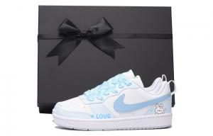 Кроссовки Nike Court Borough Skateboard Shoes Women's Low-Top White Blue