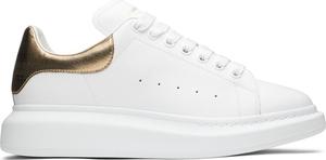 Кроссовки Alexander McQueen Oversized Sneaker White Gold, белый