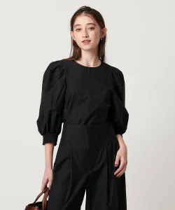 Блузка MANTECO с пышными рукавами, которую можно стирать United Arrows, цвет Black