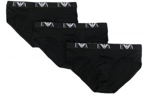 Набор из трех трусов с логотипом Monogram EMPORIO ARMANI