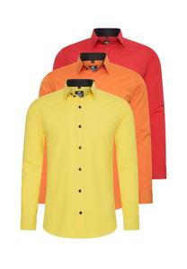 Рубашка (3 шт) с длинными рукавами, приталенного кроя RUSTY NEAL, желтый