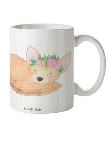 Детская кружка с пустынной лисой и цветами, без слов, белого цвета Mr. & Mrs. Panda