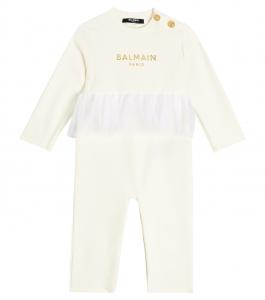Детский комбинезон с логотипом Balmain Kids, нейтральный