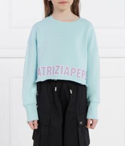 Толстовка Patrizia Pepe Cropped Fit, бирюзовый