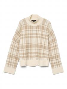 VERO MODA Свитер 'MAIRA' в бежевом и белом цвете